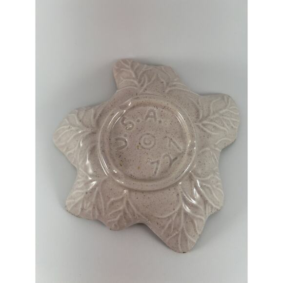 Vintage Calif. Originals Pottery Leaf Dishes 719 721 USA Speckled Gold Trim - Picture 6 of 7